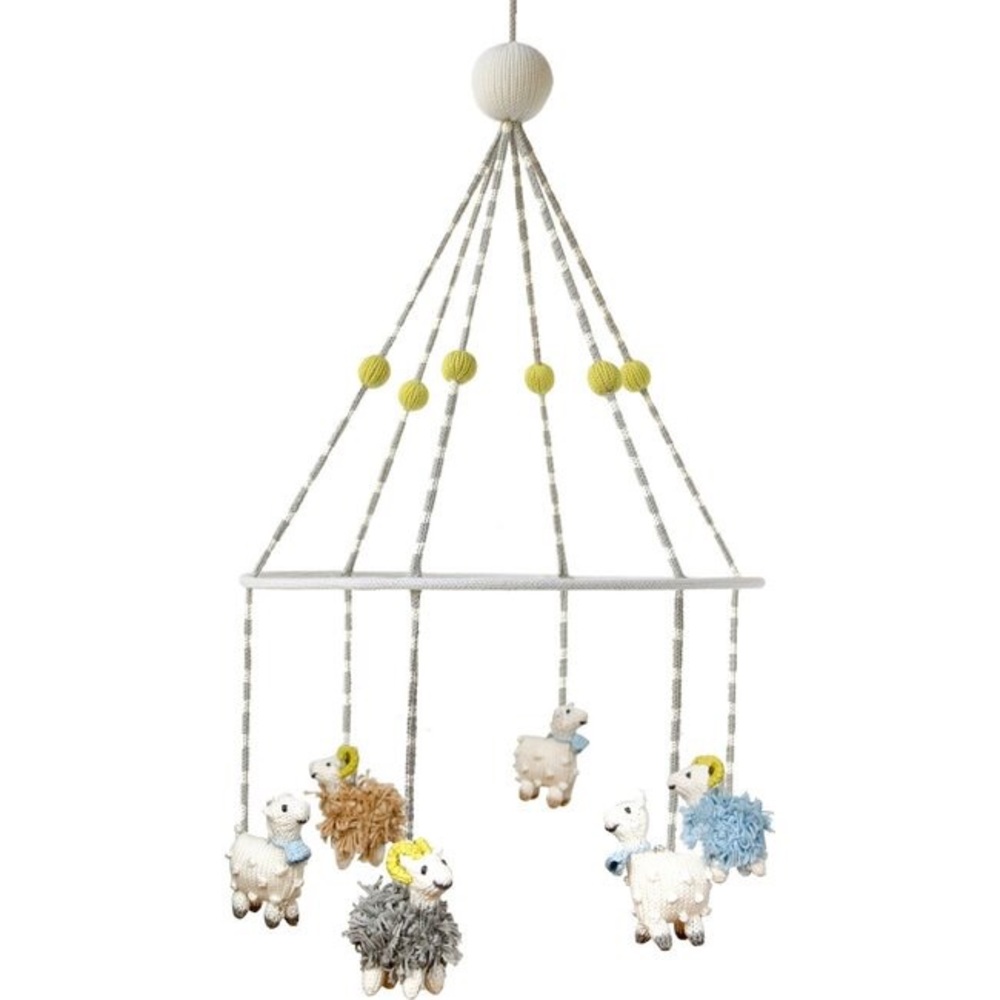 Bla Bla Hand Crocheted Sheep Mobile Adjustable Length